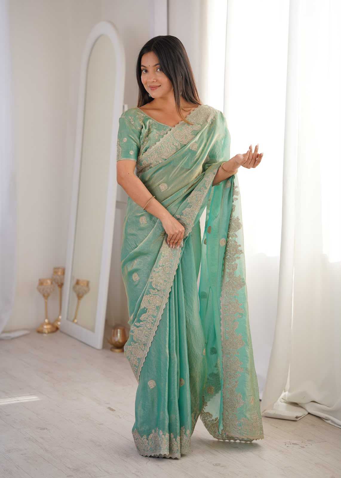 YNF Wholesale Crunchi Fancy Sarees KESH491 8002 | Surat Manufacturer