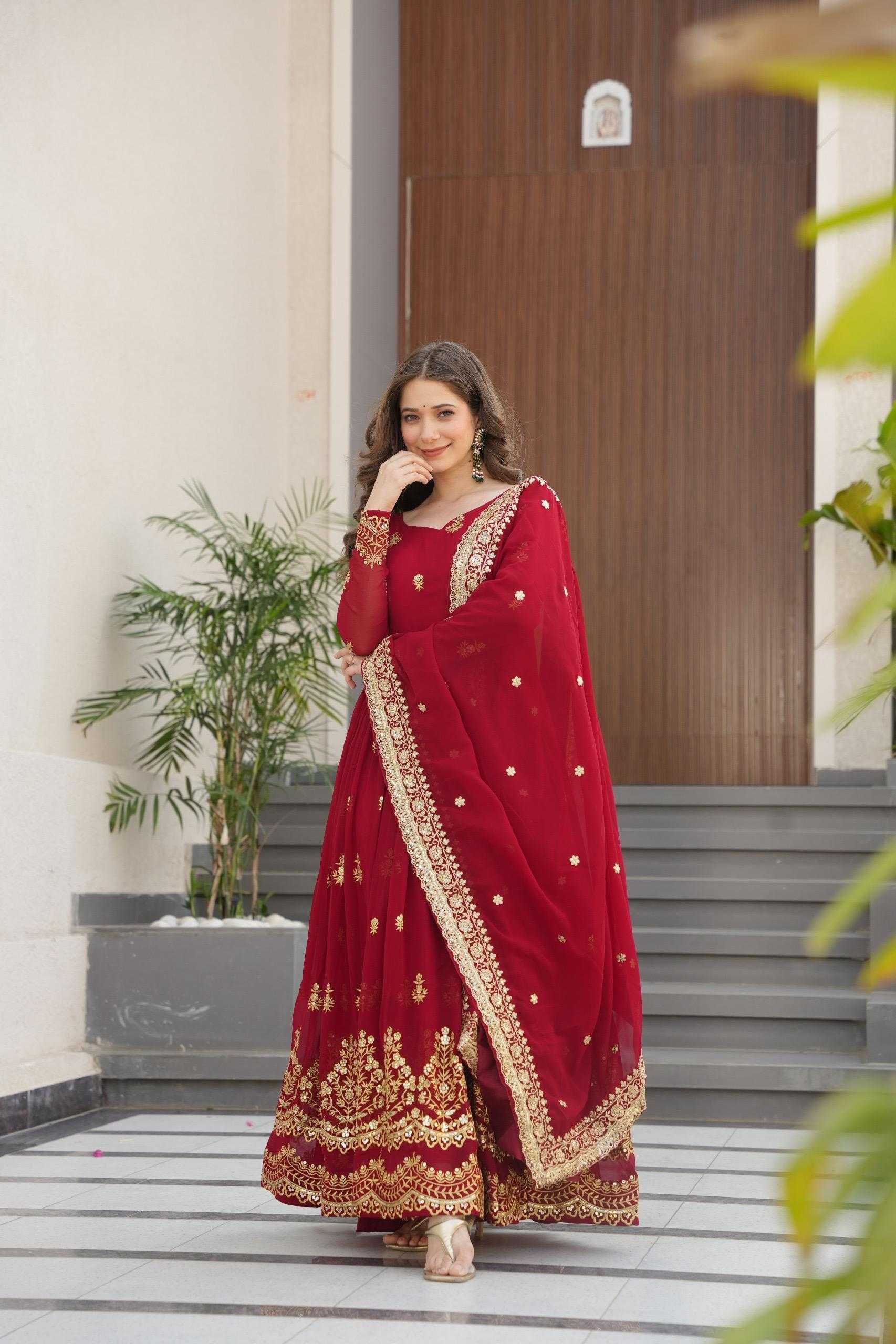 YNF Wholesale Faux Blooming Embroidery Gowns KESH491 9279 | Surat Manufacturer