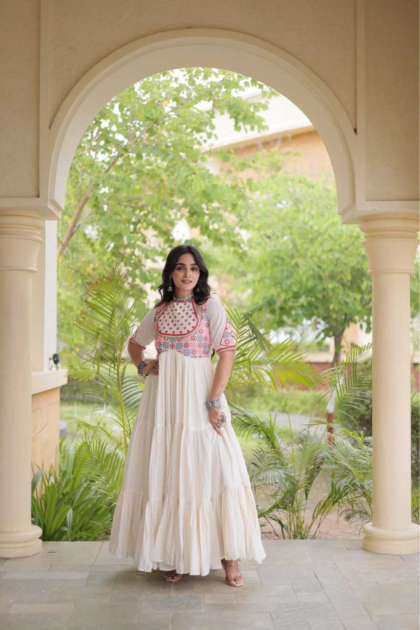 YNF Wholesale Cotton Embroidery Gowns KESH491 9348 | Surat Manufacturer