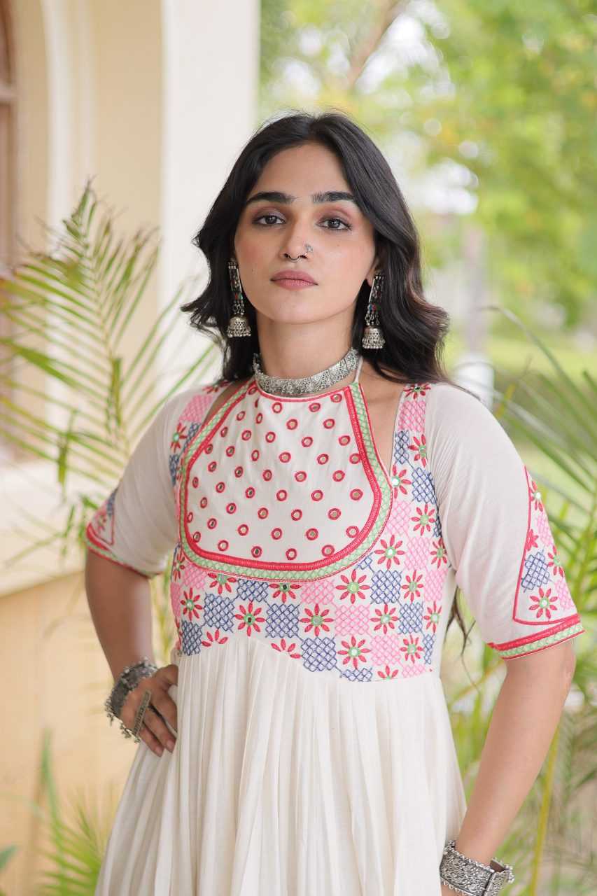 YNF Wholesale Cotton Embroidery Gowns KESH491 9348 | Surat Manufacturer
