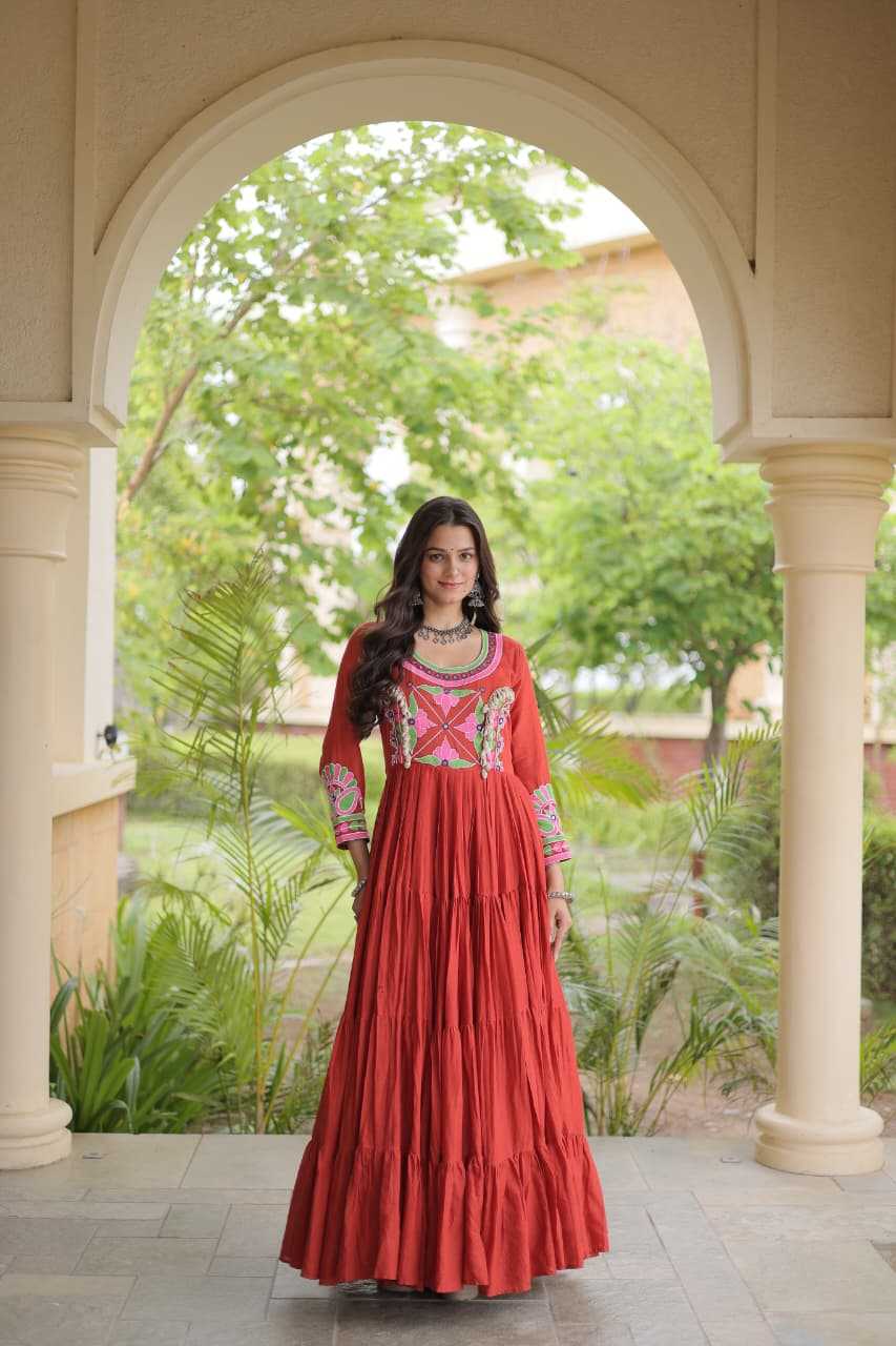 YNF Wholesale Cotton Embroidery Gowns KESH491 9350 | Surat Manufacturer