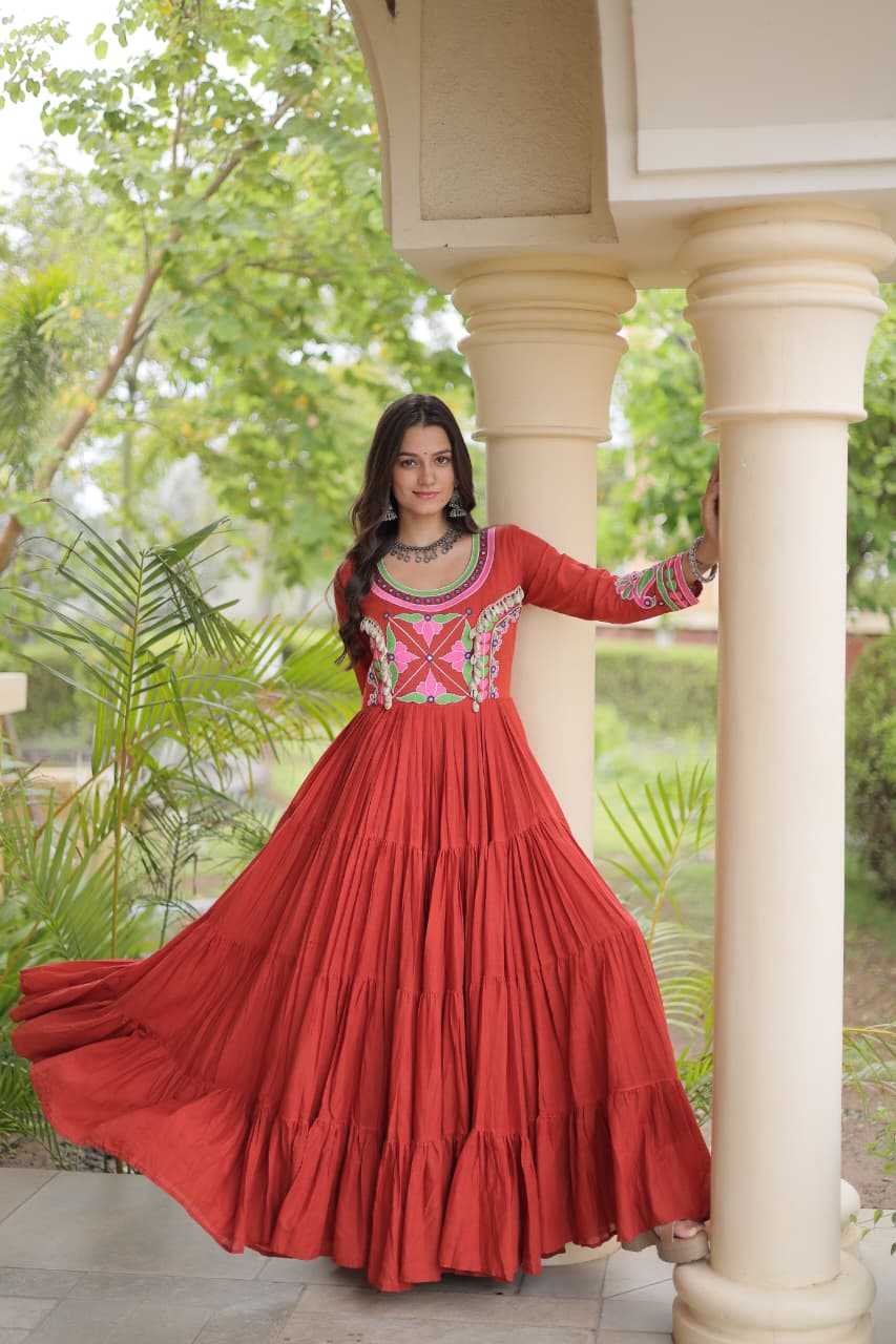 YNF Wholesale Cotton Embroidery Gowns KESH491 9350 | Surat Manufacturer