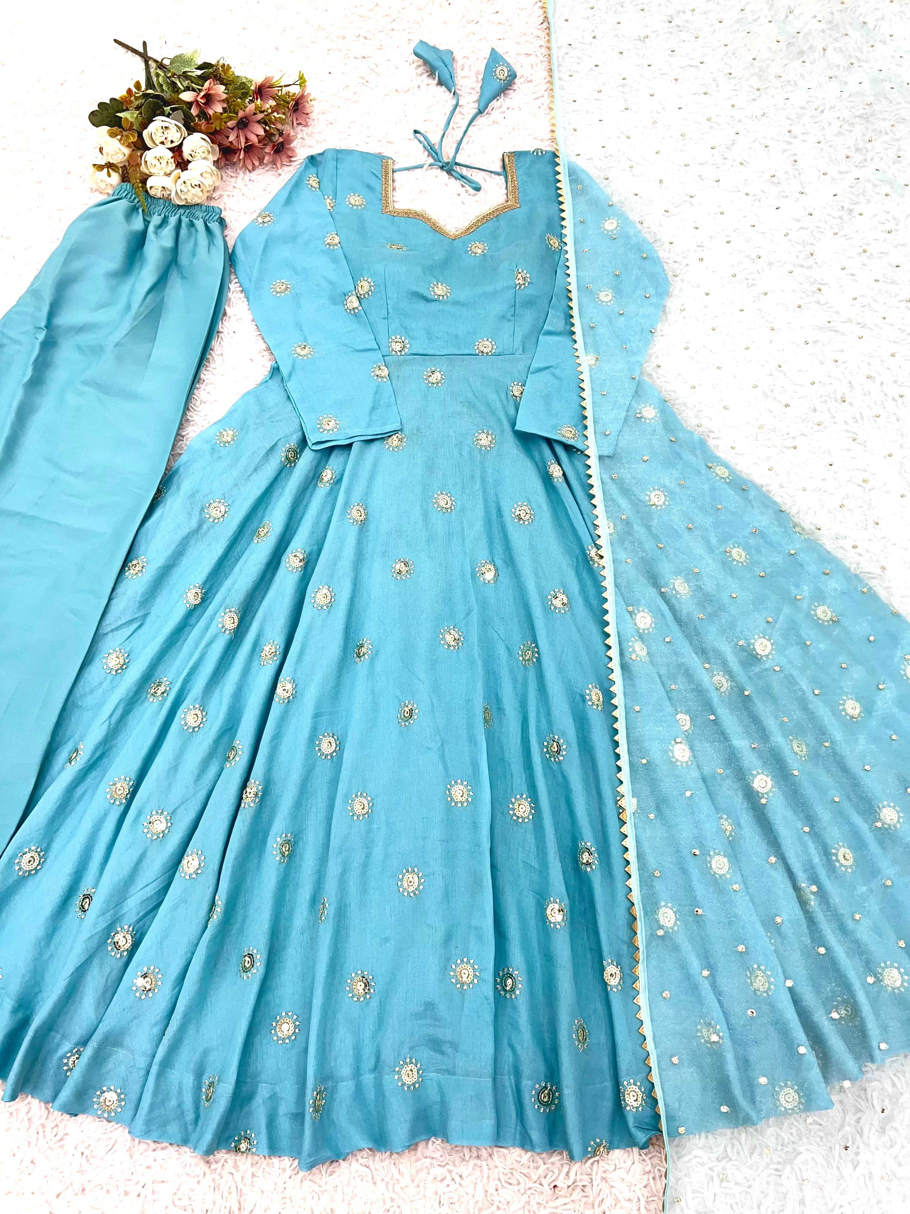 YNF Wholesale Cotton Embroidery Gowns KESH499 524 | Surat Manufacturer