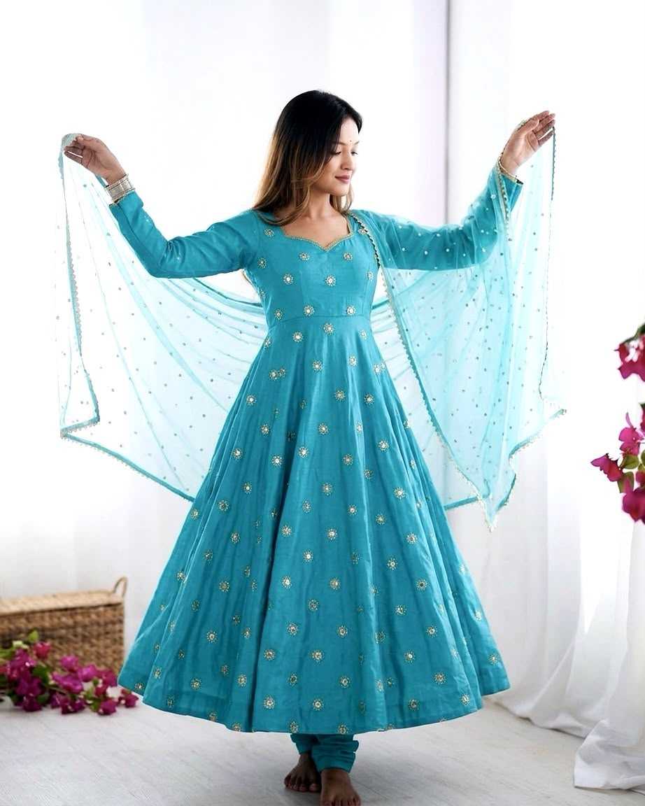YNF Wholesale Cotton Embroidery Gowns KESH499 524 | Surat Manufacturer