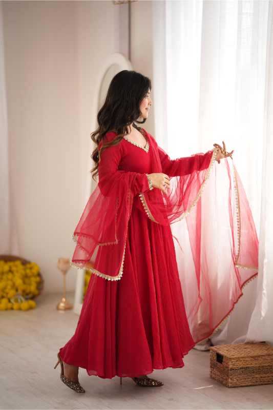 YNF Wholesale Crush Silk Party Gowns KESH499 5355 | Surat Manufacturer