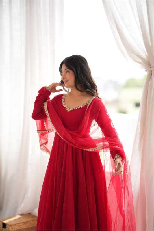 YNF Wholesale Crush Silk Party Gowns KESH499 5355 | Surat Manufacturer