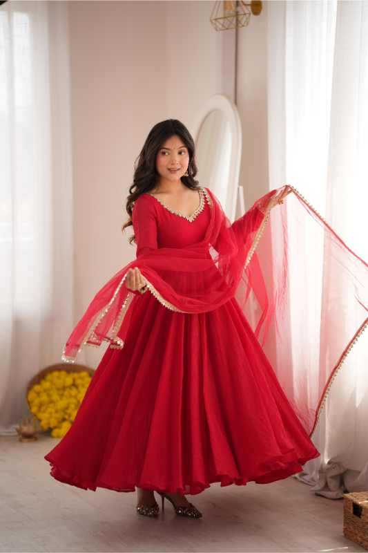 YNF Wholesale Crush Silk Party Gowns KESH499 5355 | Surat Manufacturer