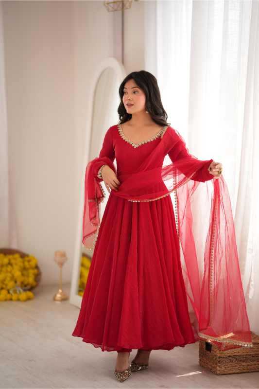 YNF Wholesale Crush Silk Party Gowns KESH499 5355 | Surat Manufacturer