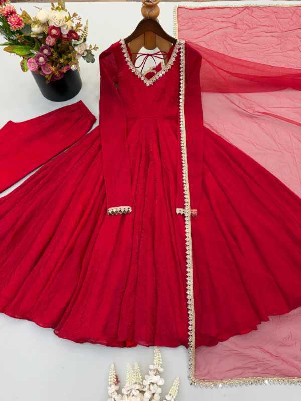 YNF Wholesale Crush Silk Party Gowns KESH499 5355 | Surat Manufacturer
