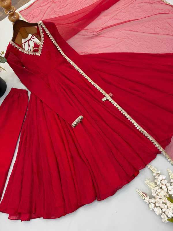 YNF Wholesale Crush Silk Party Gowns KESH499 5355 | Surat Manufacturer