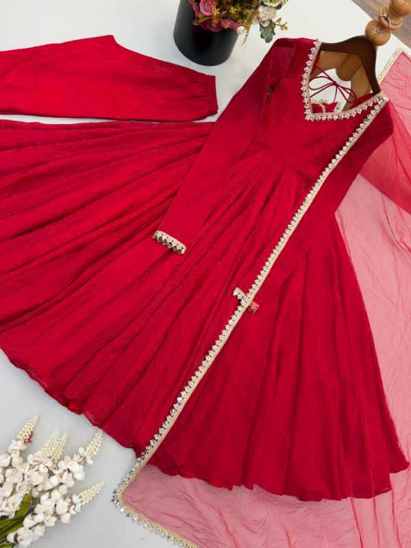 YNF Wholesale Crush Silk Party Gowns KESH499 5355 | Surat Manufacturer