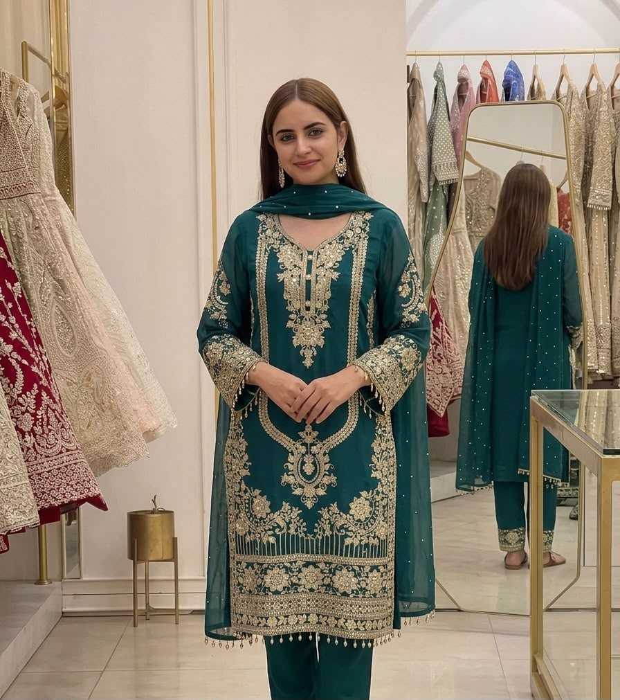 YNF Wholesale Faux Georgette Embroidery Suits KESH499 910 | Surat Manufacturer