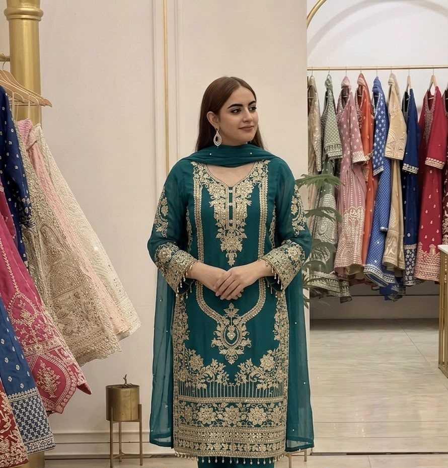 YNF Wholesale Faux Georgette Embroidery Suits KESH499 910 | Surat Manufacturer