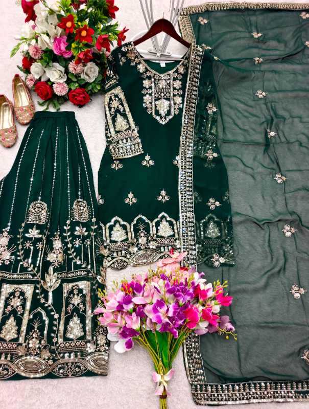 YNF Wholesale Faux Georgette Sharara Salwar Suits KESH506 1250 | Surat Manufacturer