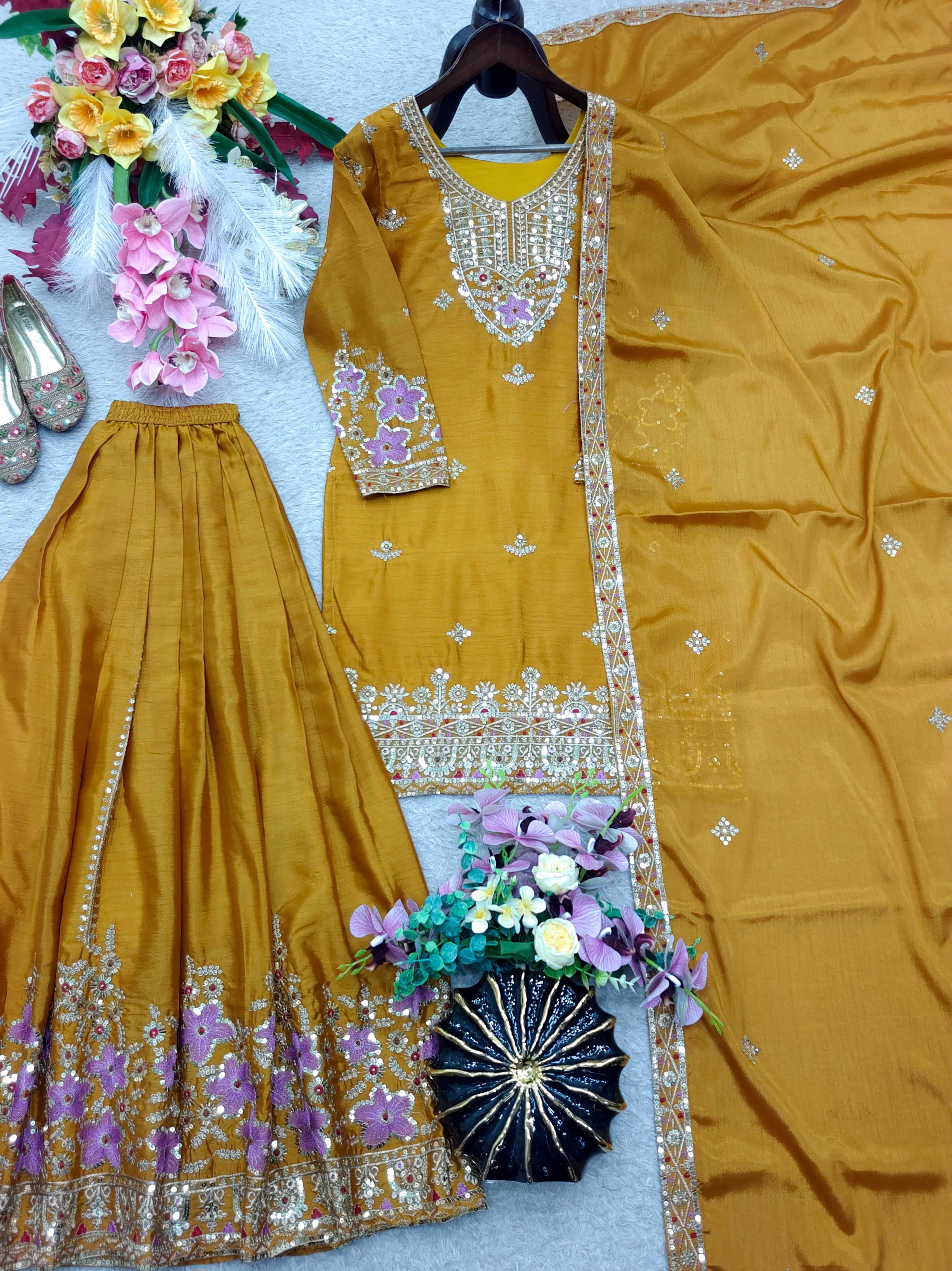 YNF Wholesale Chinon Silk Embroidery Suits KESH506 1273 | Surat Manufacturer