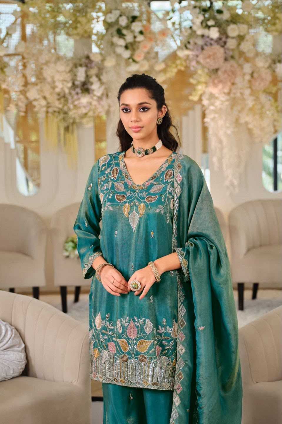 YNF Wholesale Dull Moss Embroidery Suits KESH506 1275 | Surat Manufacturer