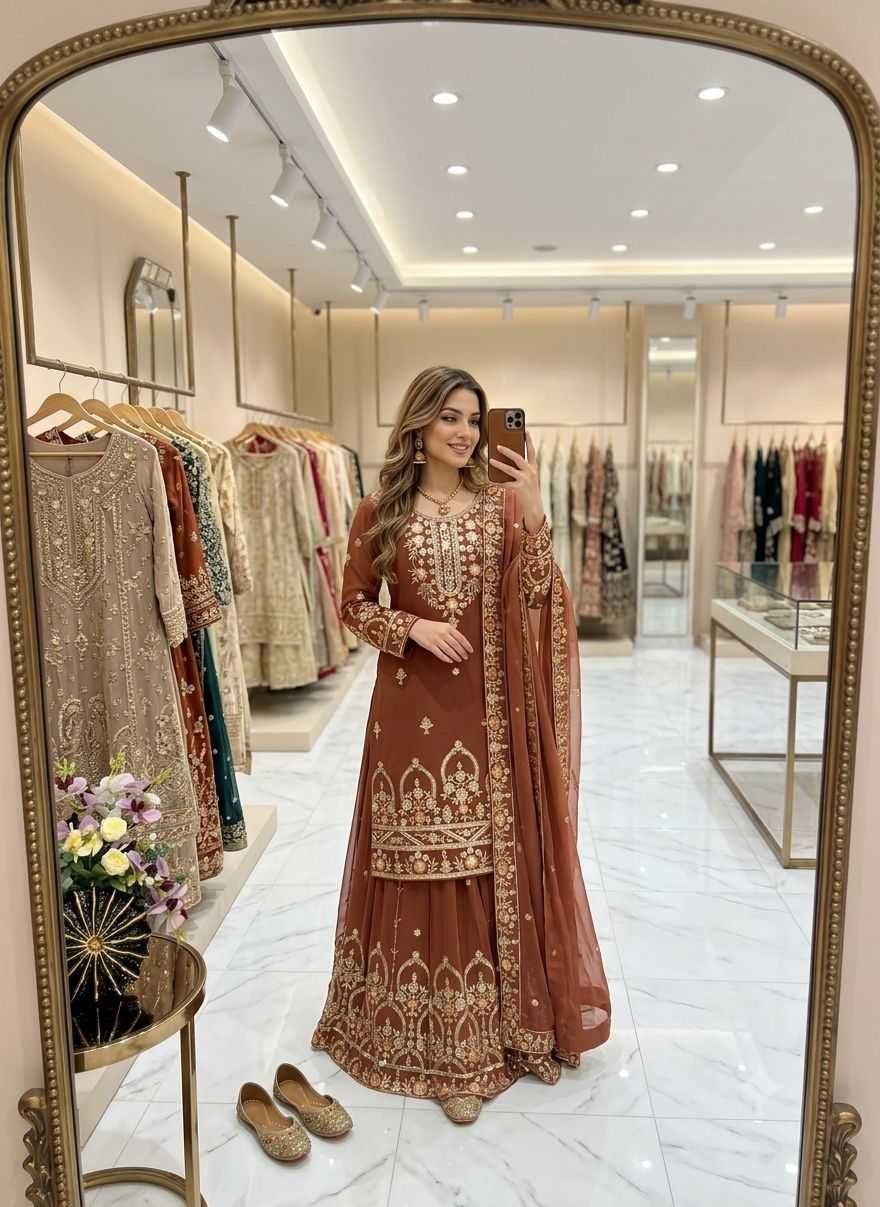 YNF Wholesale Faux Georgette Sharara Salwar Suits KESH506 1286 | Surat Manufacturer