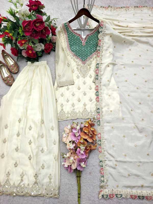 YNF Wholesale Chinon Silk Sharara Salwar Suits KESH506 6000 | Surat Manufacturer