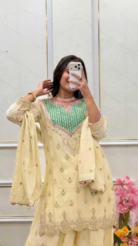 YNF Wholesale Chinon Silk Sharara Salwar Suits KESH506 6000 | Surat Manufacturer