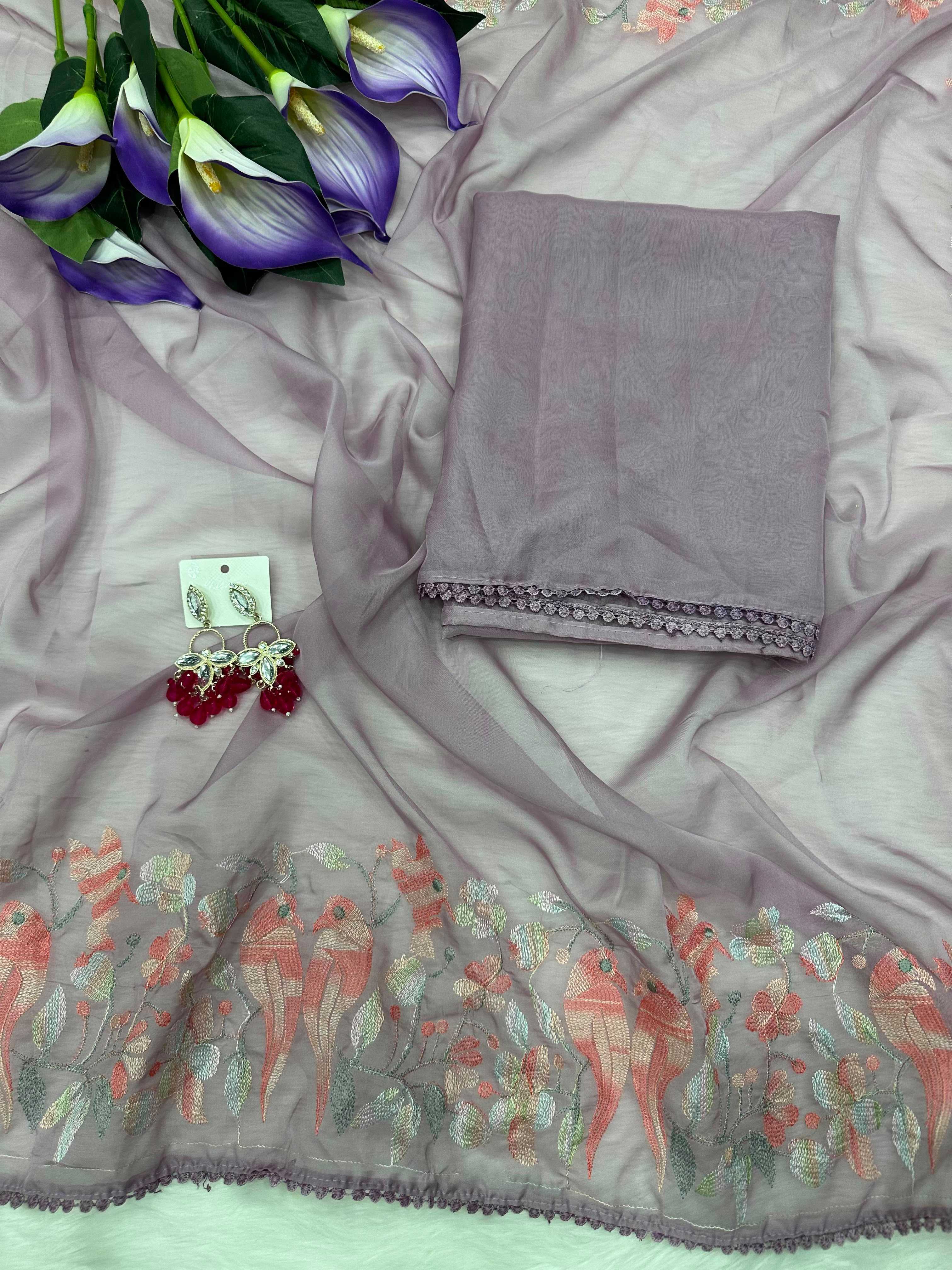 YNF Wholesale Organza Designer Sarees KESH509 Org | Surat Manufacturer