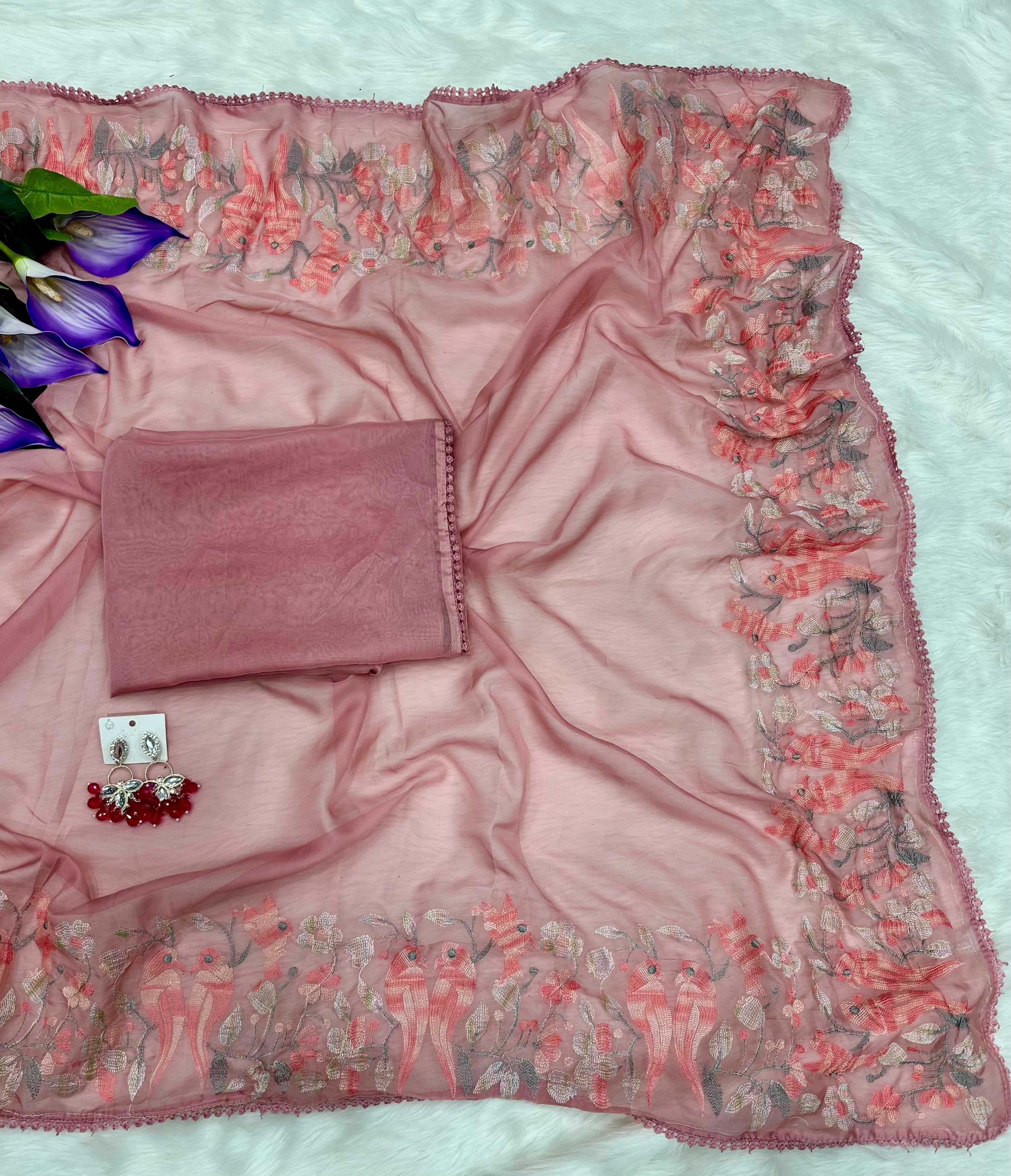 YNF Wholesale Organza Designer Sarees KESH509 Org | Surat Manufacturer