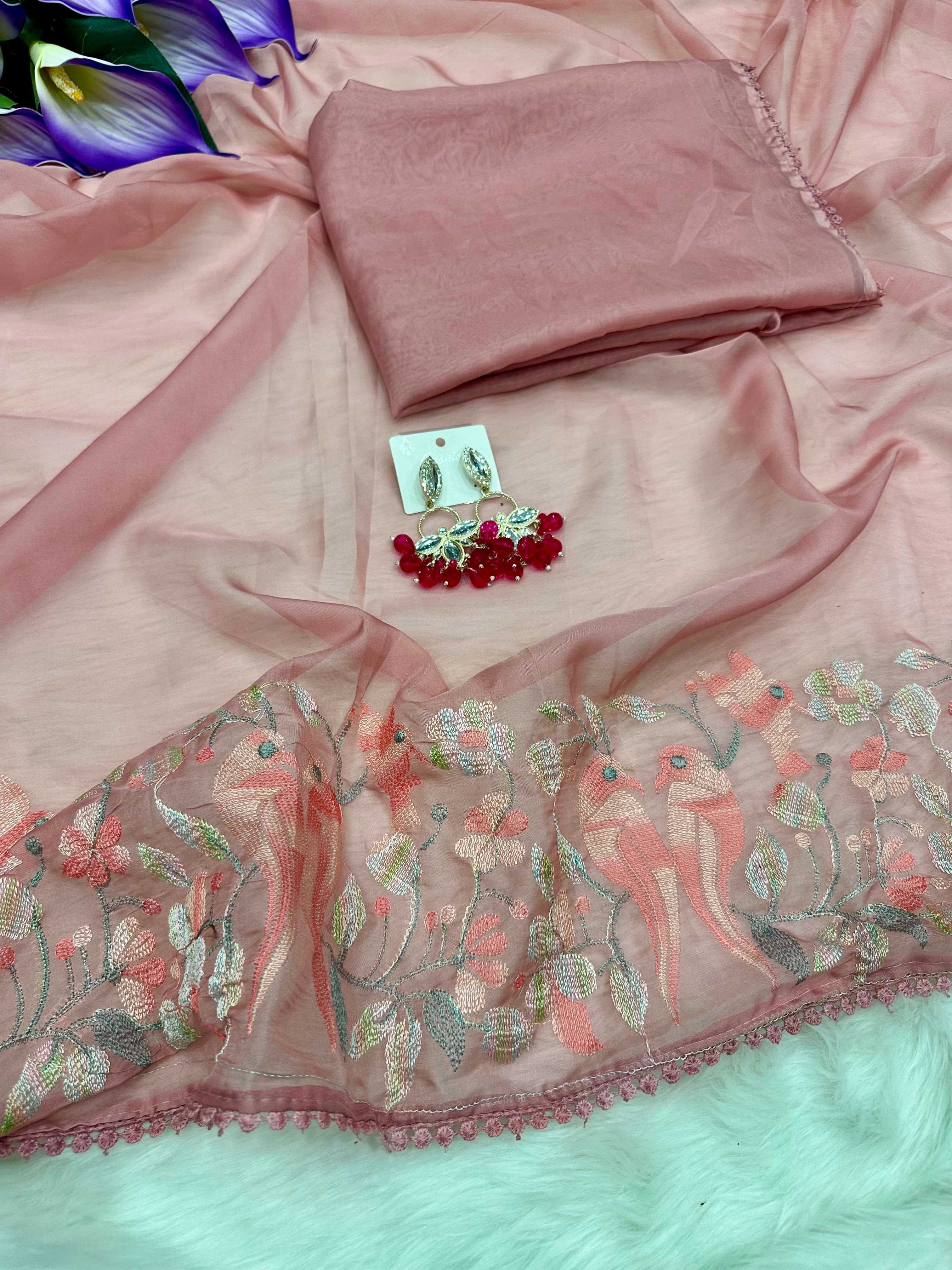 YNF Wholesale Organza Designer Sarees KESH509 Org | Surat Manufacturer