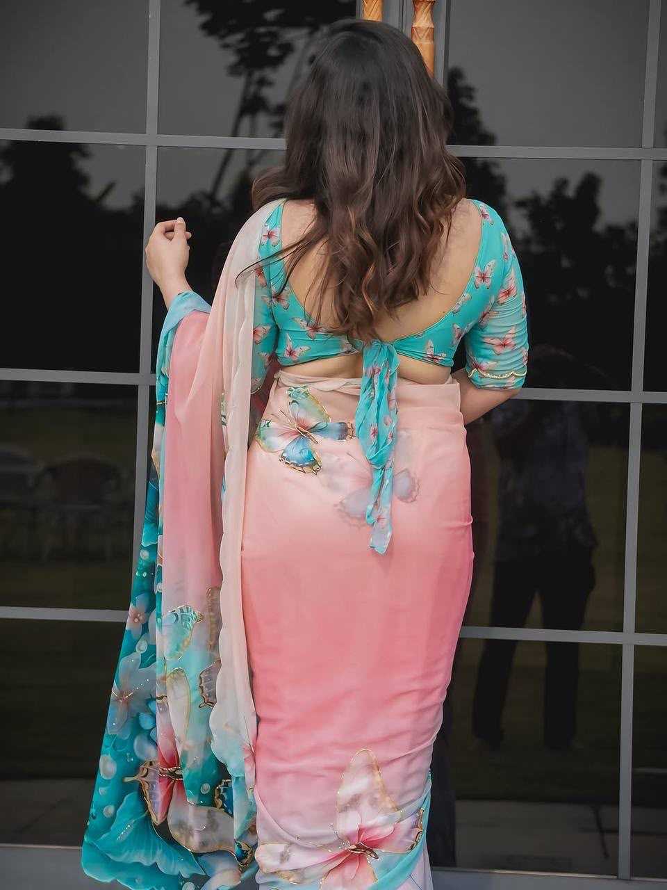YNF Wholesale Georgette Printed Sarees KESH518 4401 | Surat Manufacturer