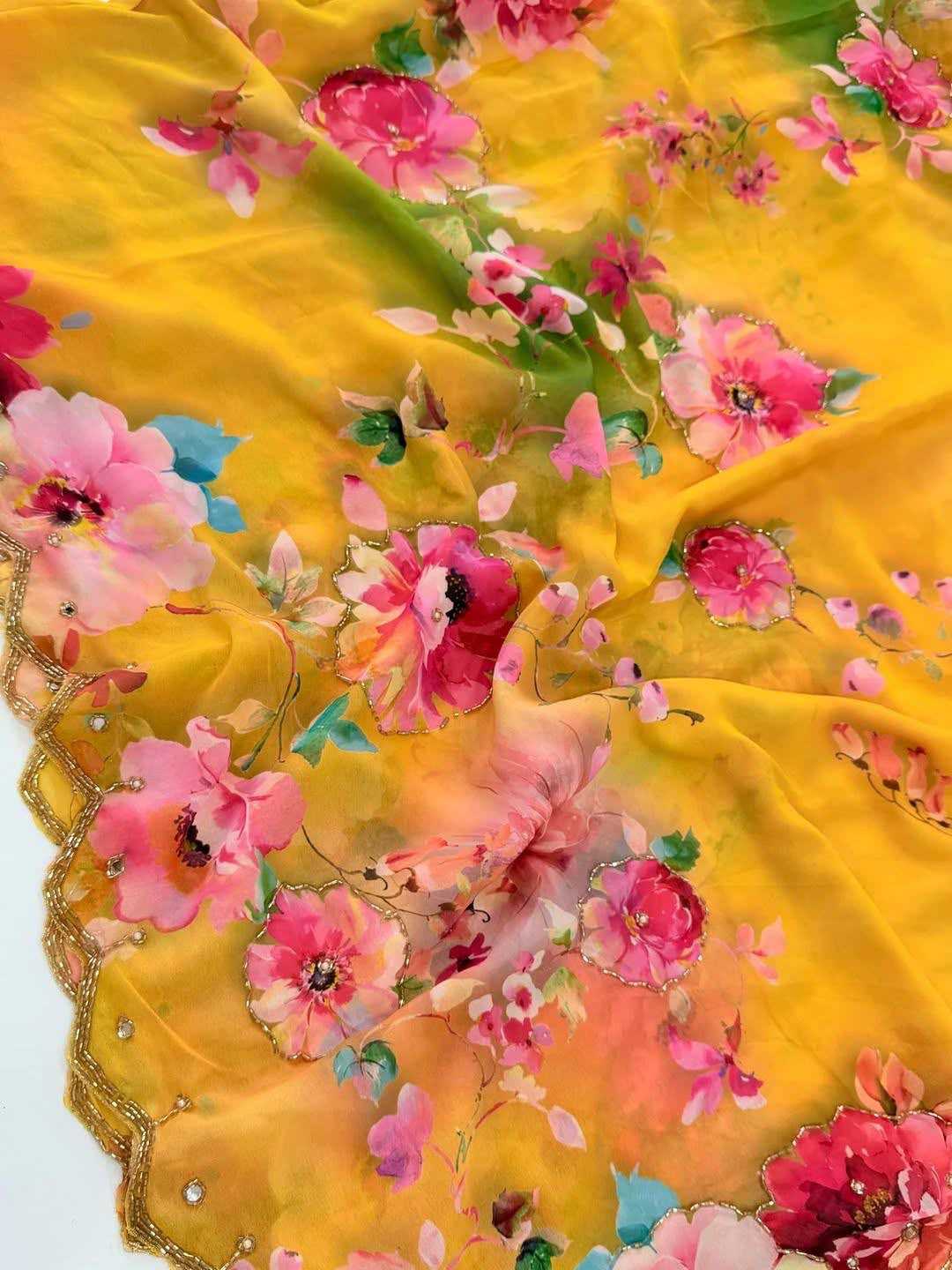 YNF Wholesale Georgette Printed Sarees KESH518 4426 | Surat Manufacturer