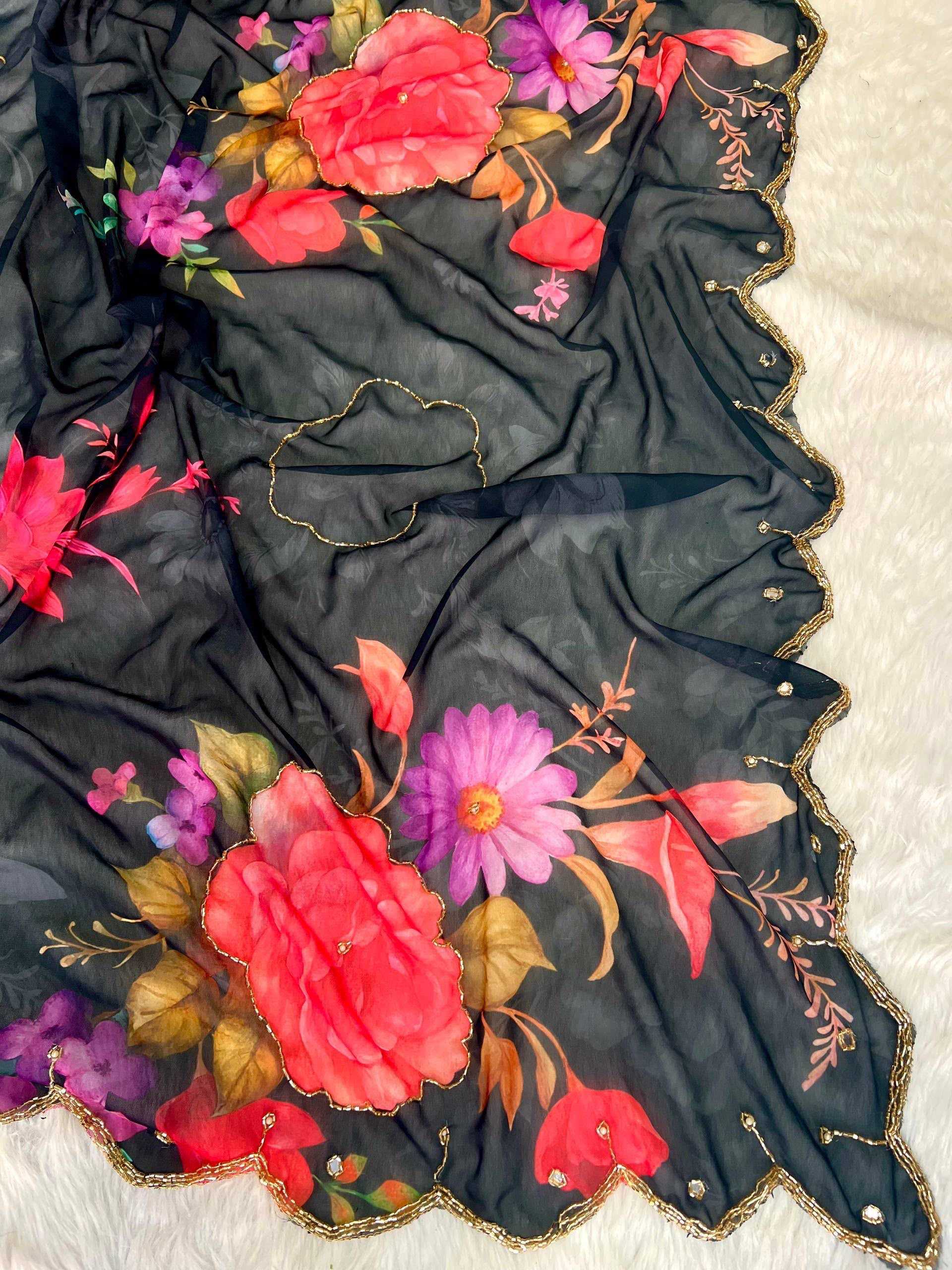 YNF Wholesale Georgette Designer Sarees KESH518 4427 | Surat Manufacturer