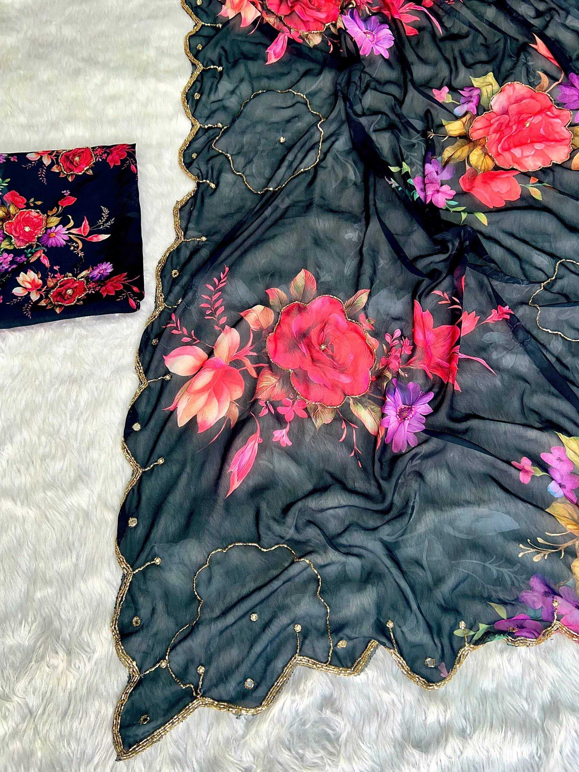 YNF Wholesale Georgette Designer Sarees KESH518 4427 | Surat Manufacturer