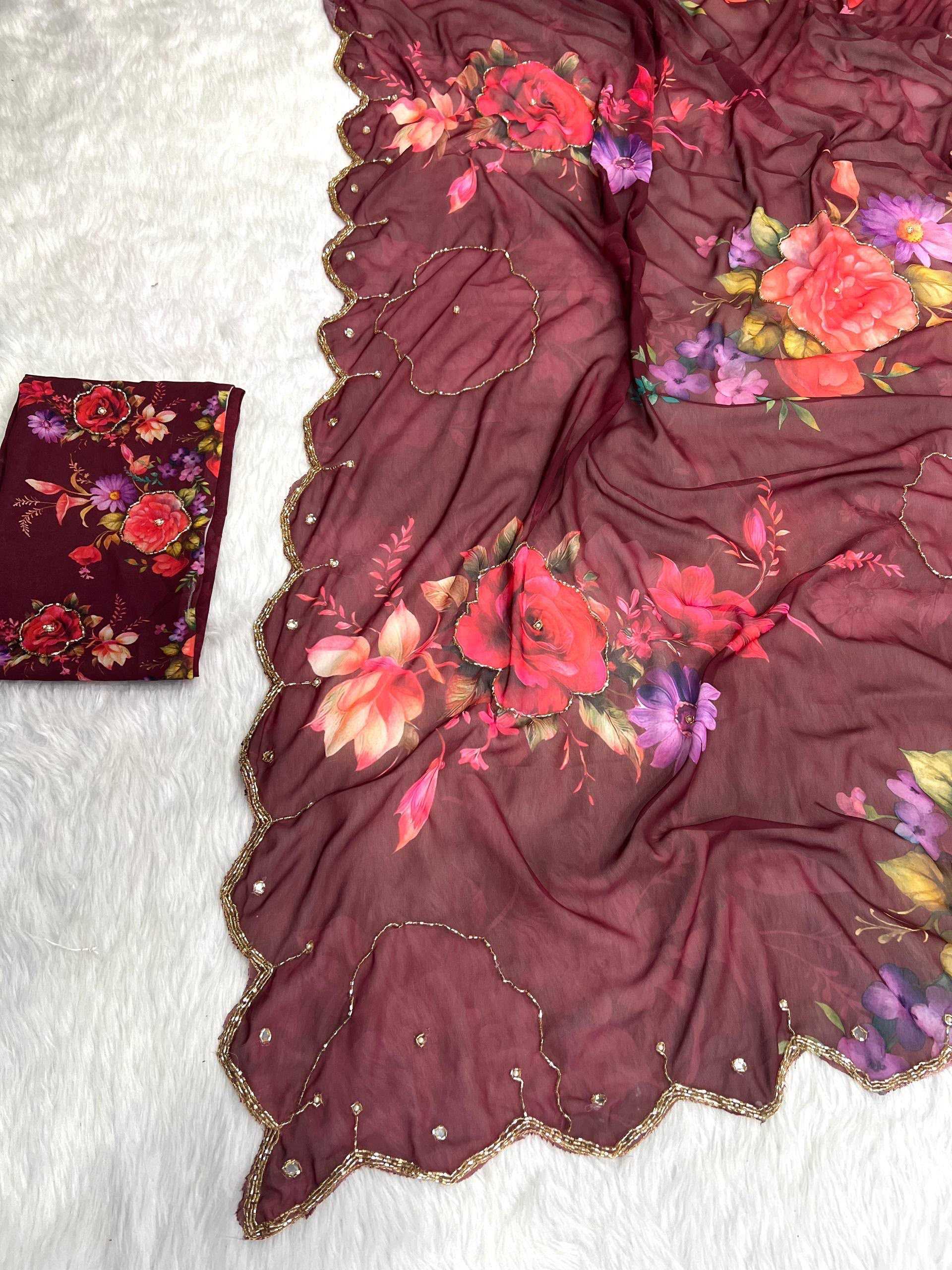 YNF Wholesale Georgette Designer Sarees KESH518 4427 | Surat Manufacturer