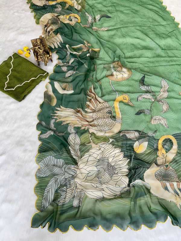 YNF Wholesale Georgette Fancy Sarees KESH518 4429 | Surat Manufacturer