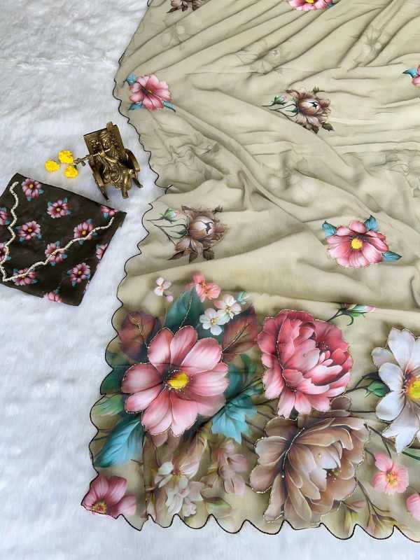 YNF Wholesale Georgette Fancy Sarees KESH518 4429 | Surat Manufacturer