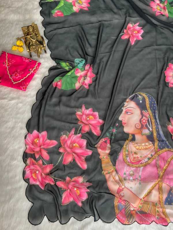 YNF Wholesale Georgette Fancy Sarees KESH518 4432 | Surat Manufacturer