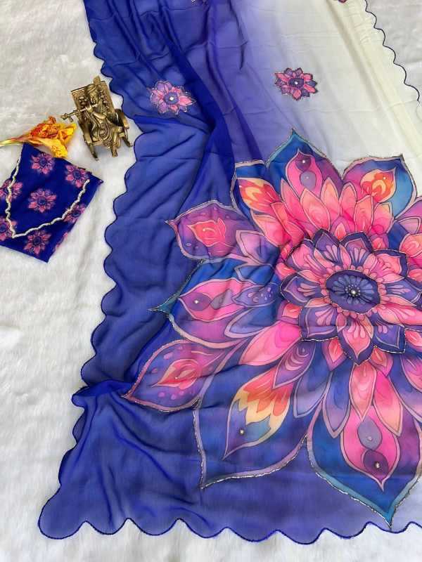 YNF Wholesale Georgette Printed Sarees KESH518 4438 | Surat Manufacturer
