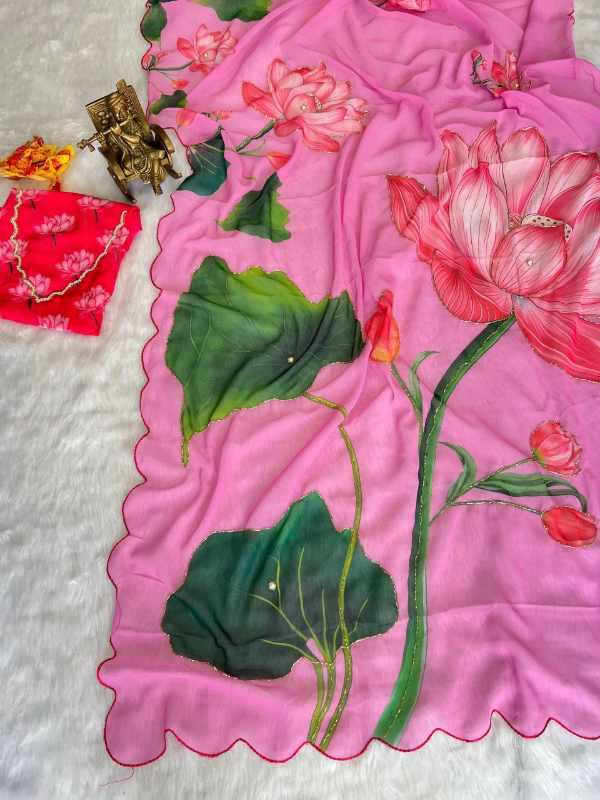 YNF Wholesale Georgette Printed Sarees KESH518 4438 | Surat Manufacturer