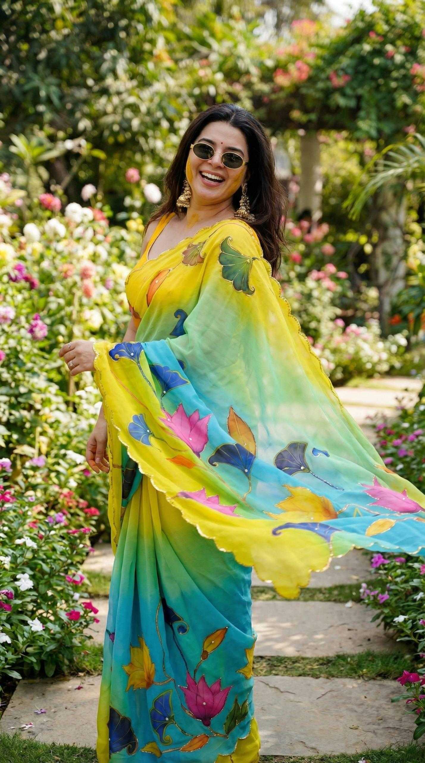 YNF Wholesale Georgette Fancy Sarees KESH518 4480 | Surat Manufacturer