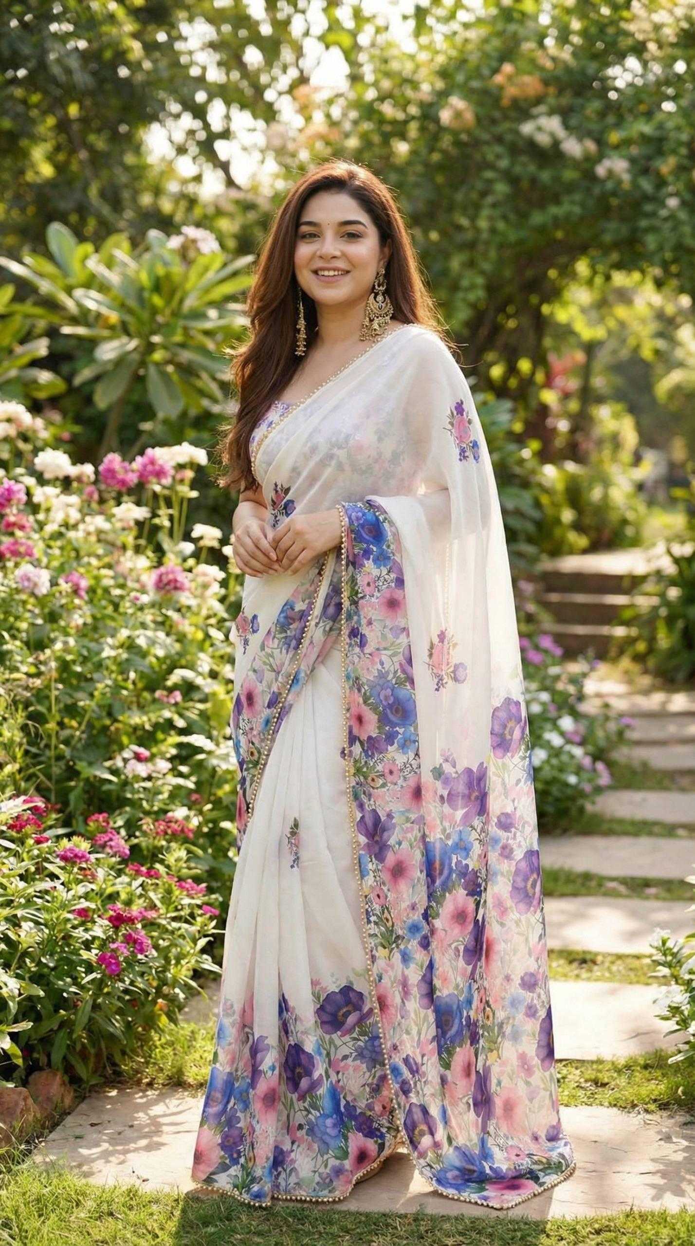 YNF Wholesale Georgette Printed Sarees KESH518 4487 | Surat Manufacturer