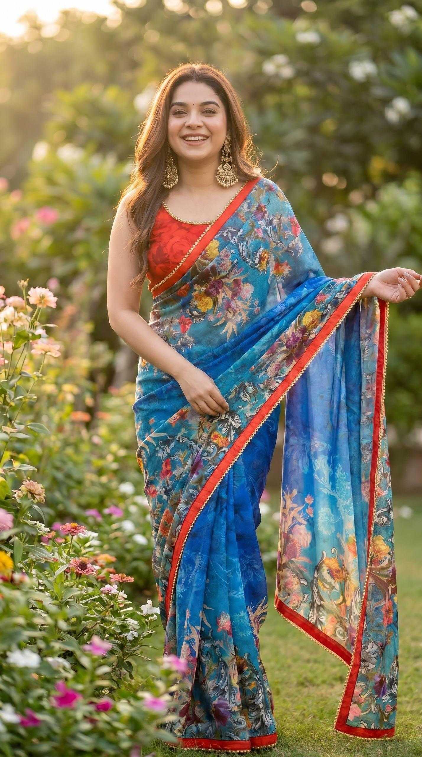 YNF Wholesale Georgette Printed Sarees KESH518 4491 | Surat Manufacturer