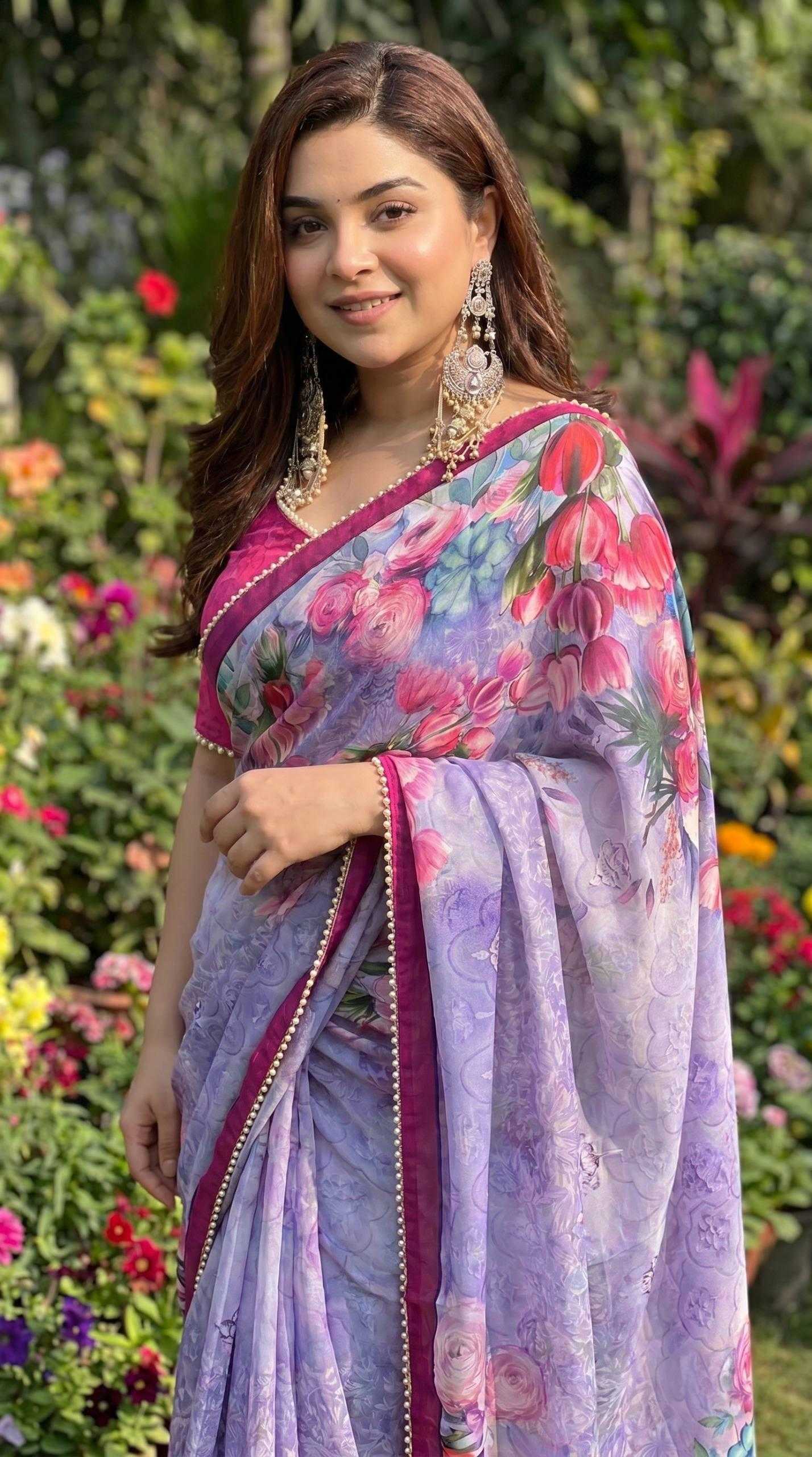 YNF Wholesale Georgette Printed Sarees KESH518 4491 | Surat Manufacturer