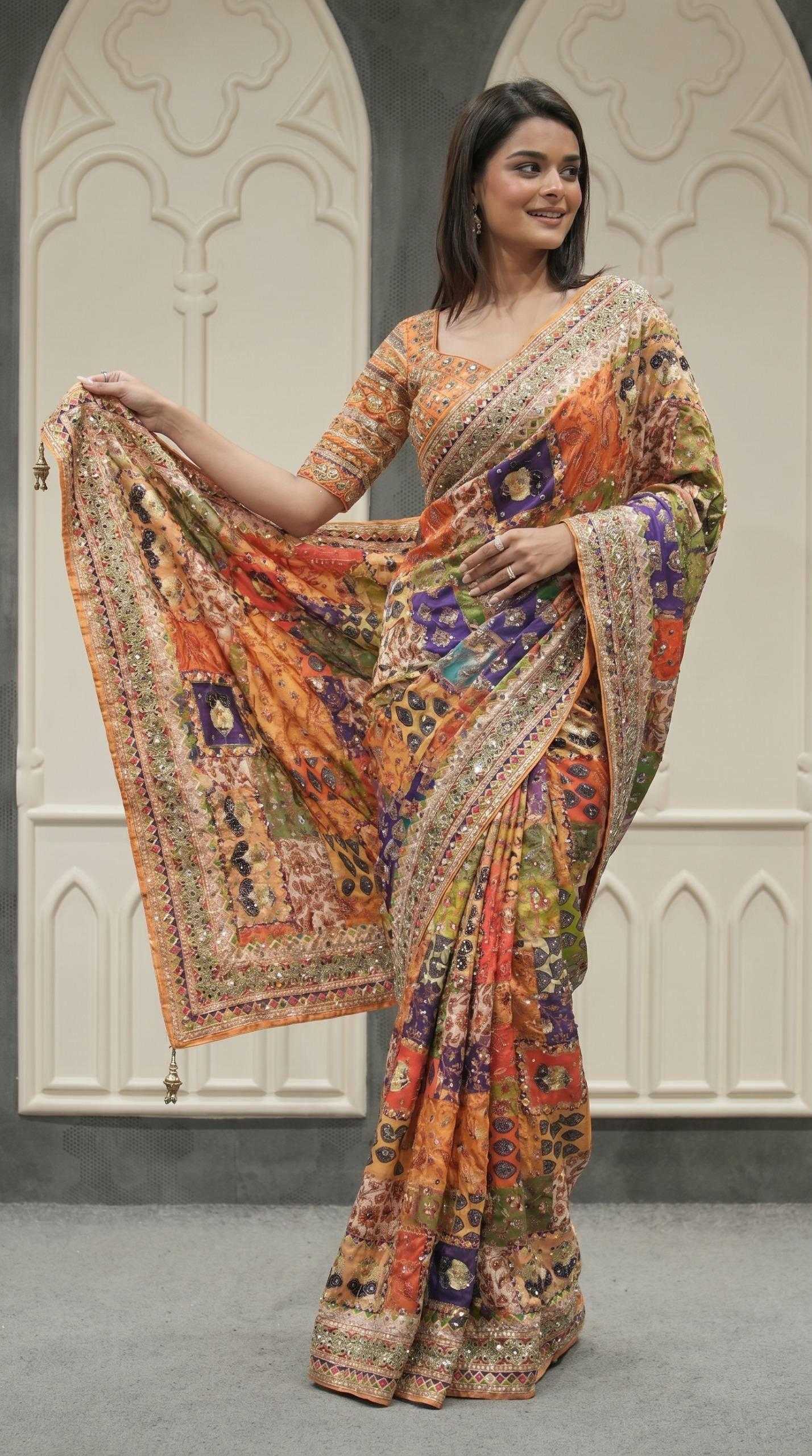 YNF Wholesale Chinon Silk Printed Sarees KESH518 4494 | Surat Manufacturer