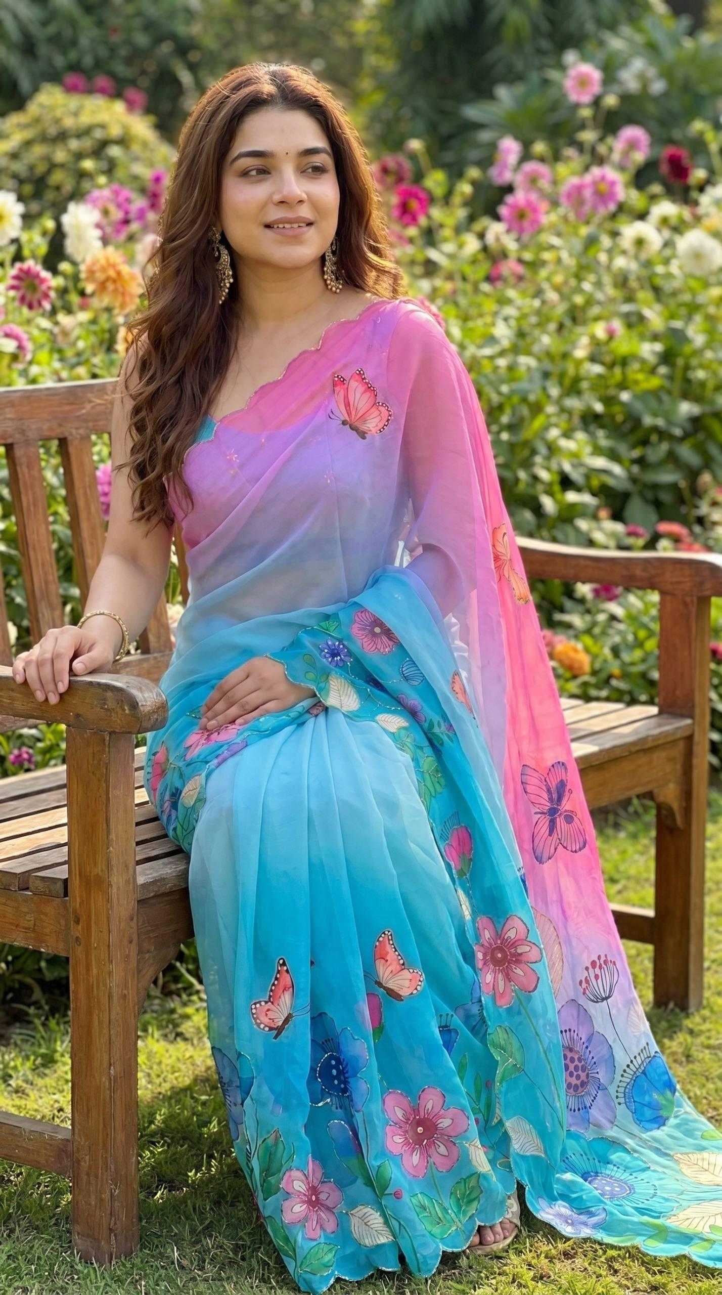 YNF Wholesale Georgette Fancy Sarees KESH518 4499 | Surat Manufacturer