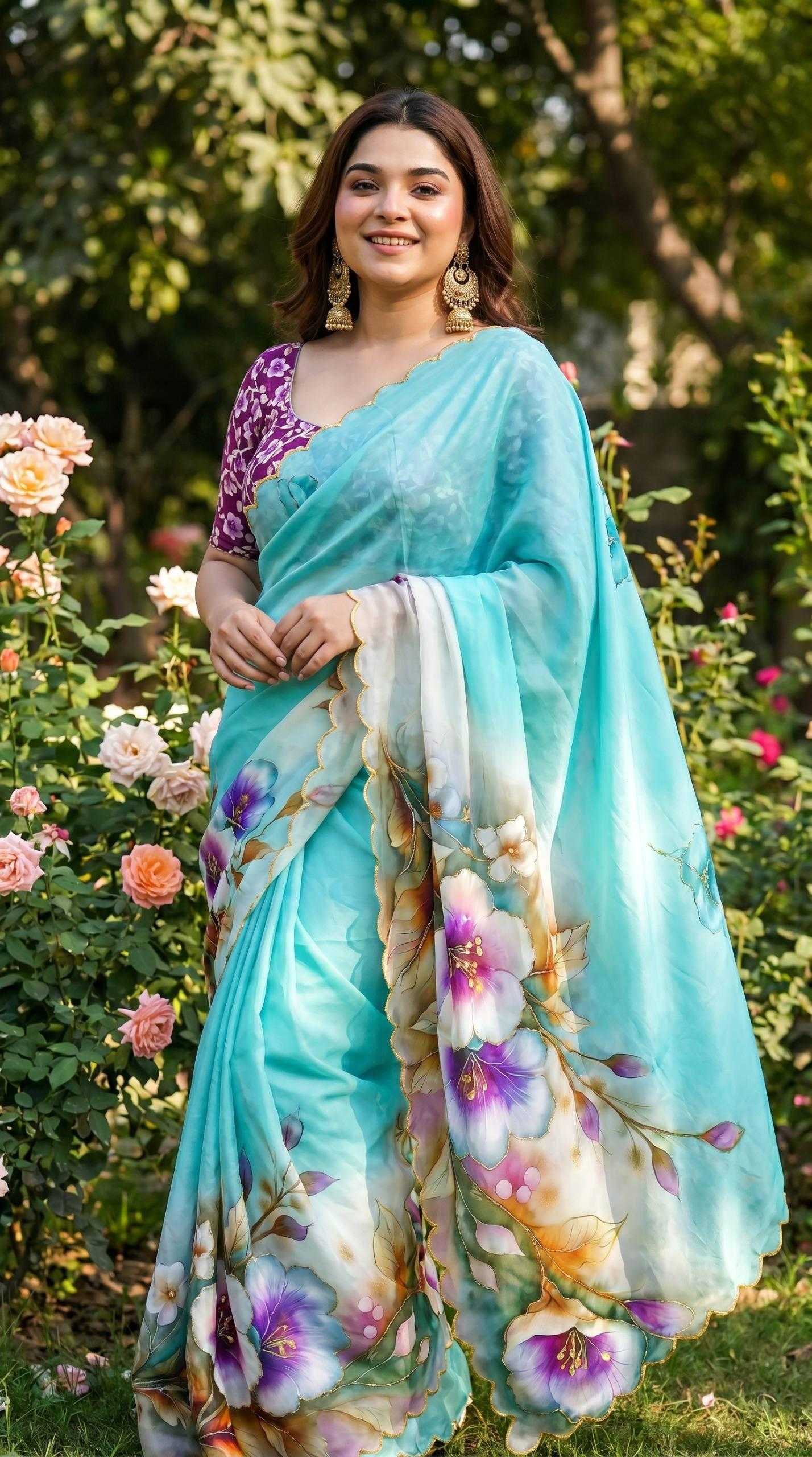 YNF Wholesale Georgette Fancy Sarees KESH518 4499 | Surat Manufacturer