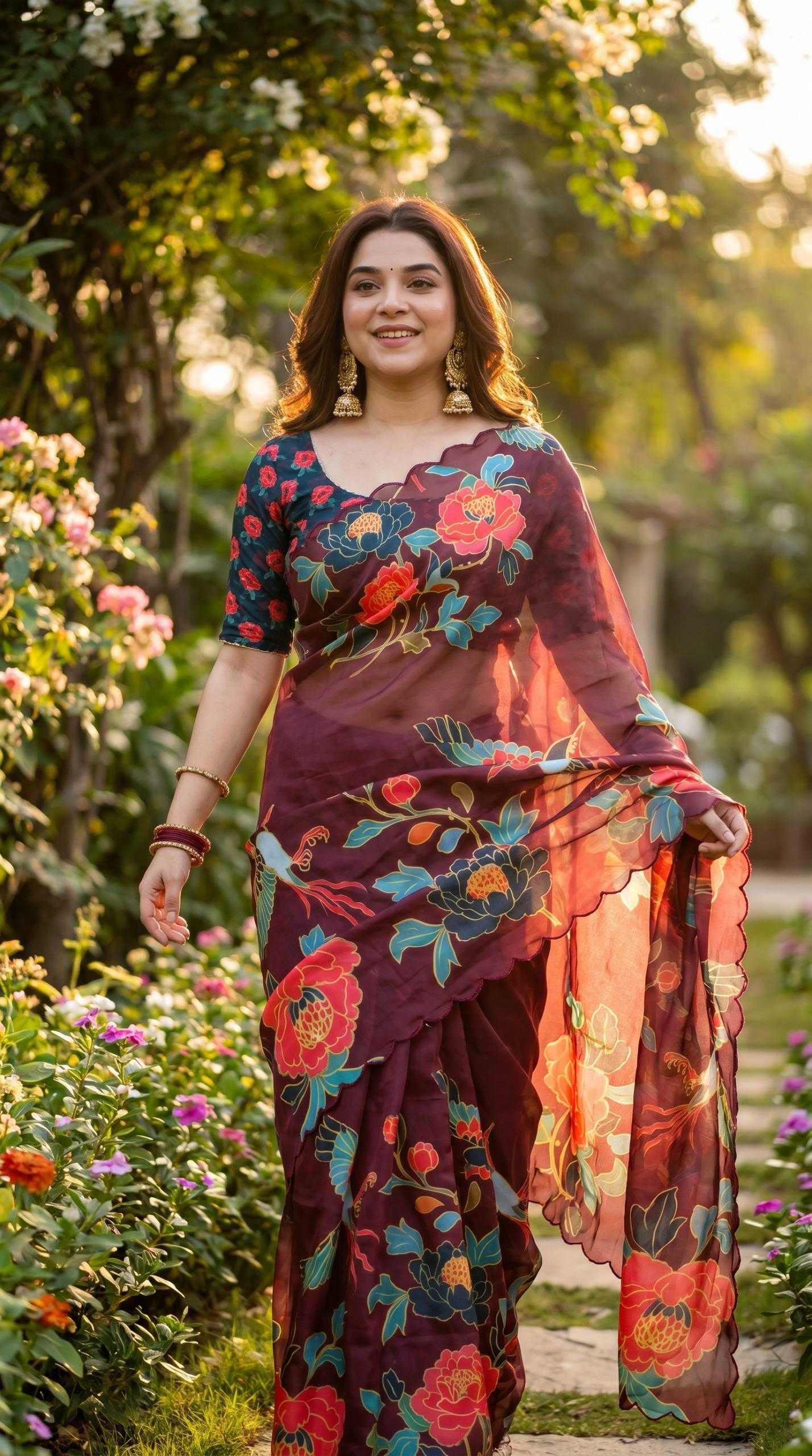 YNF Wholesale Georgette Fancy Sarees KESH518 4499 | Surat Manufacturer