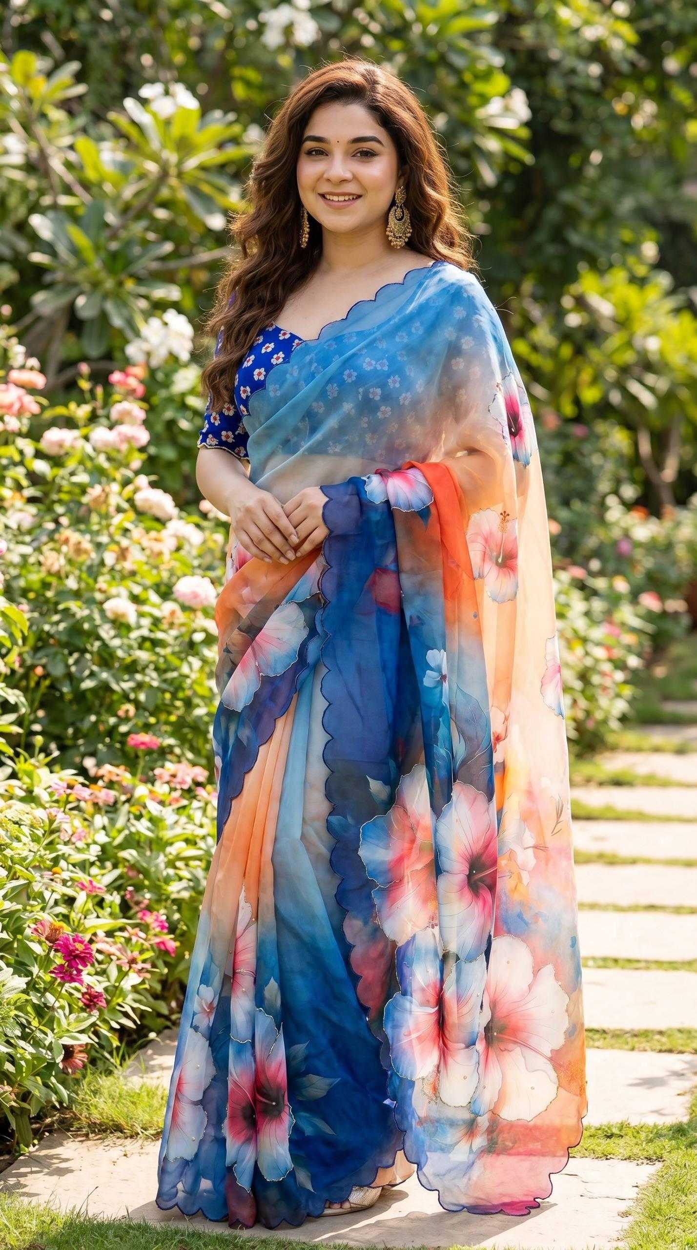 YNF Wholesale Georgette Fancy Sarees KESH518 4499 | Surat Manufacturer