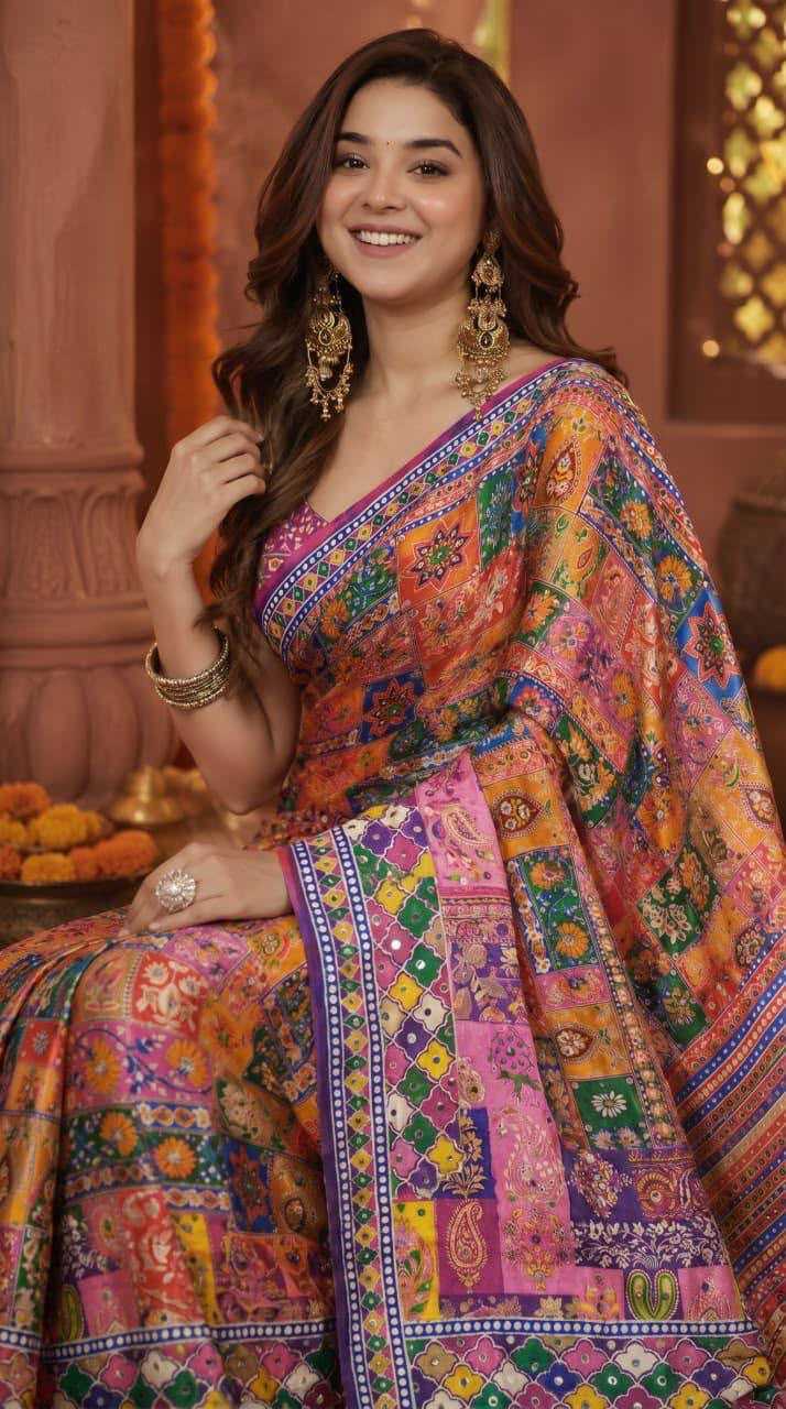 YNF Wholesale Chinon Silk Printed Sarees KESH518 4504 | Surat Manufacturer