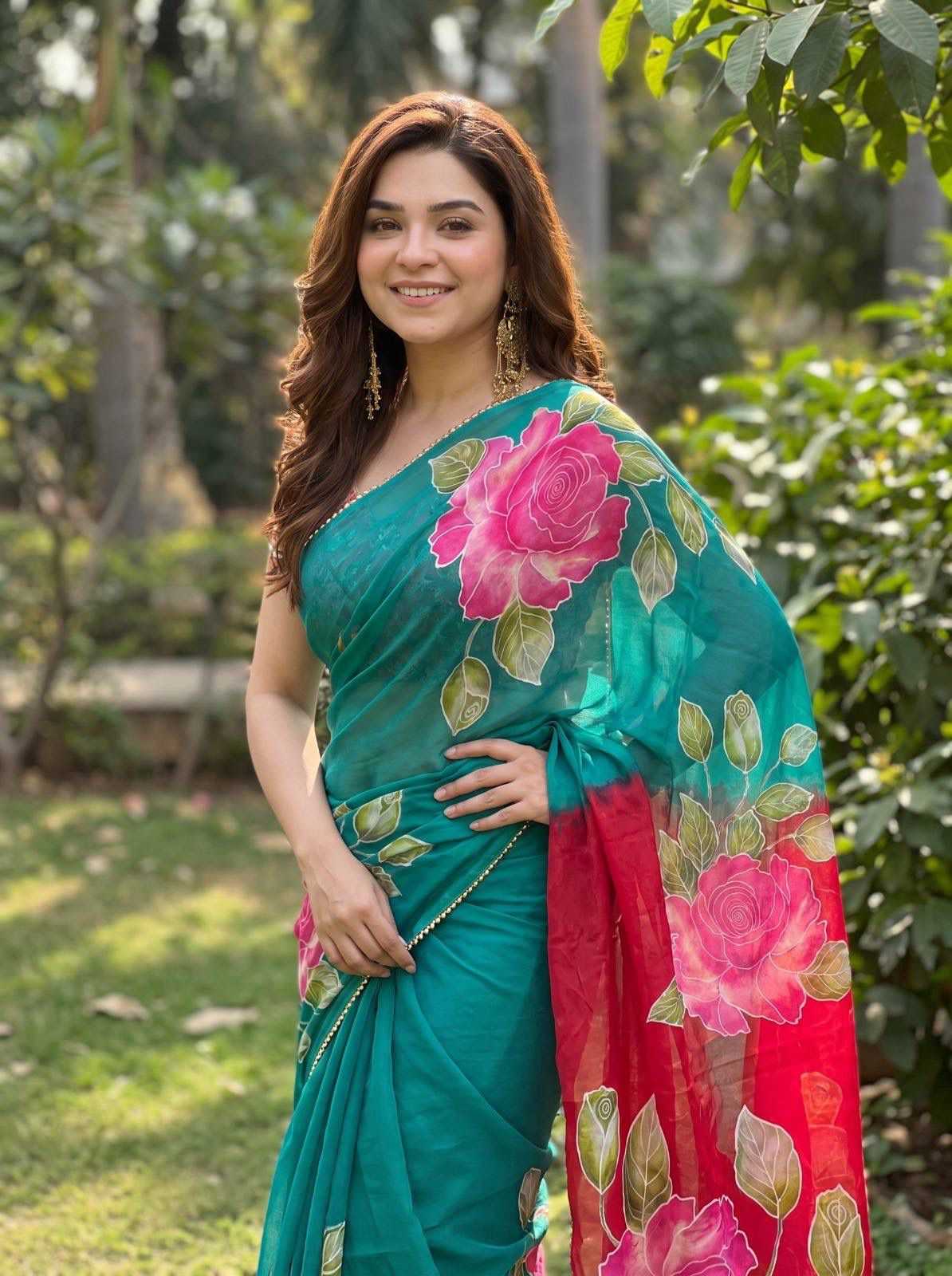 YNF Wholesale Georgette Printed Sarees KESH518 4514 | Surat Manufacturer