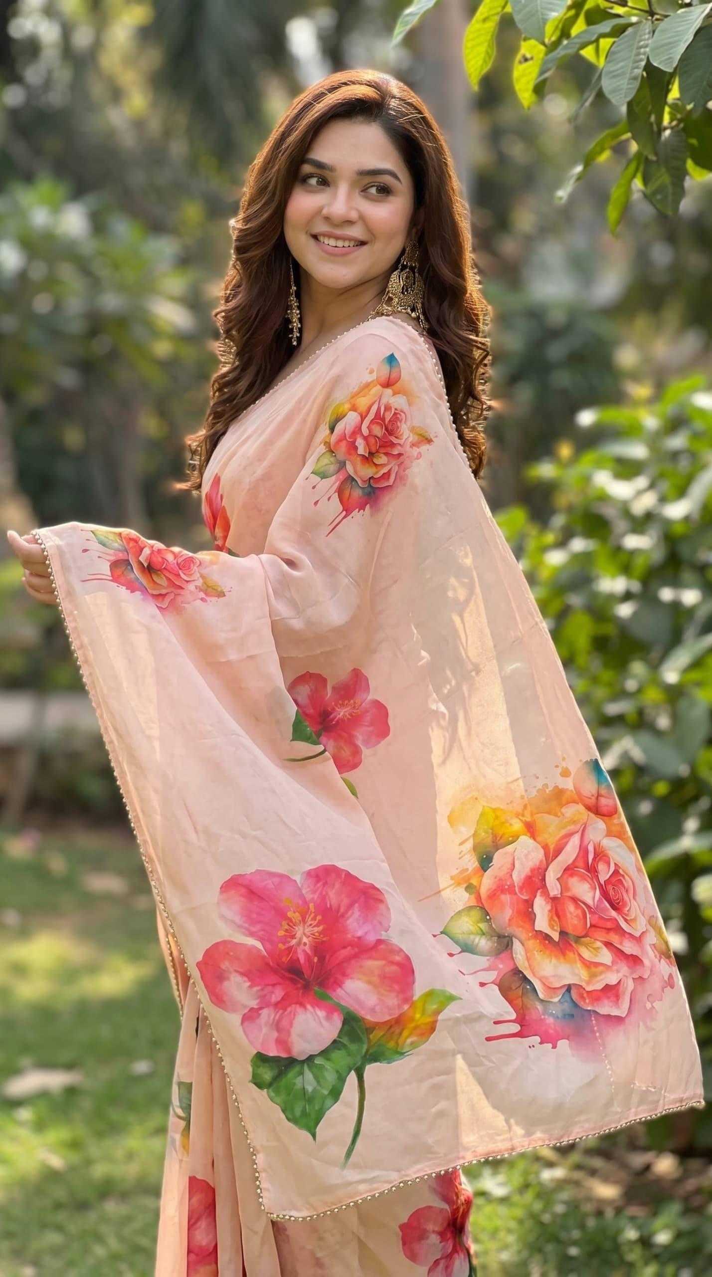 YNF Wholesale Georgette Printed Sarees KESH518 4514 | Surat Manufacturer