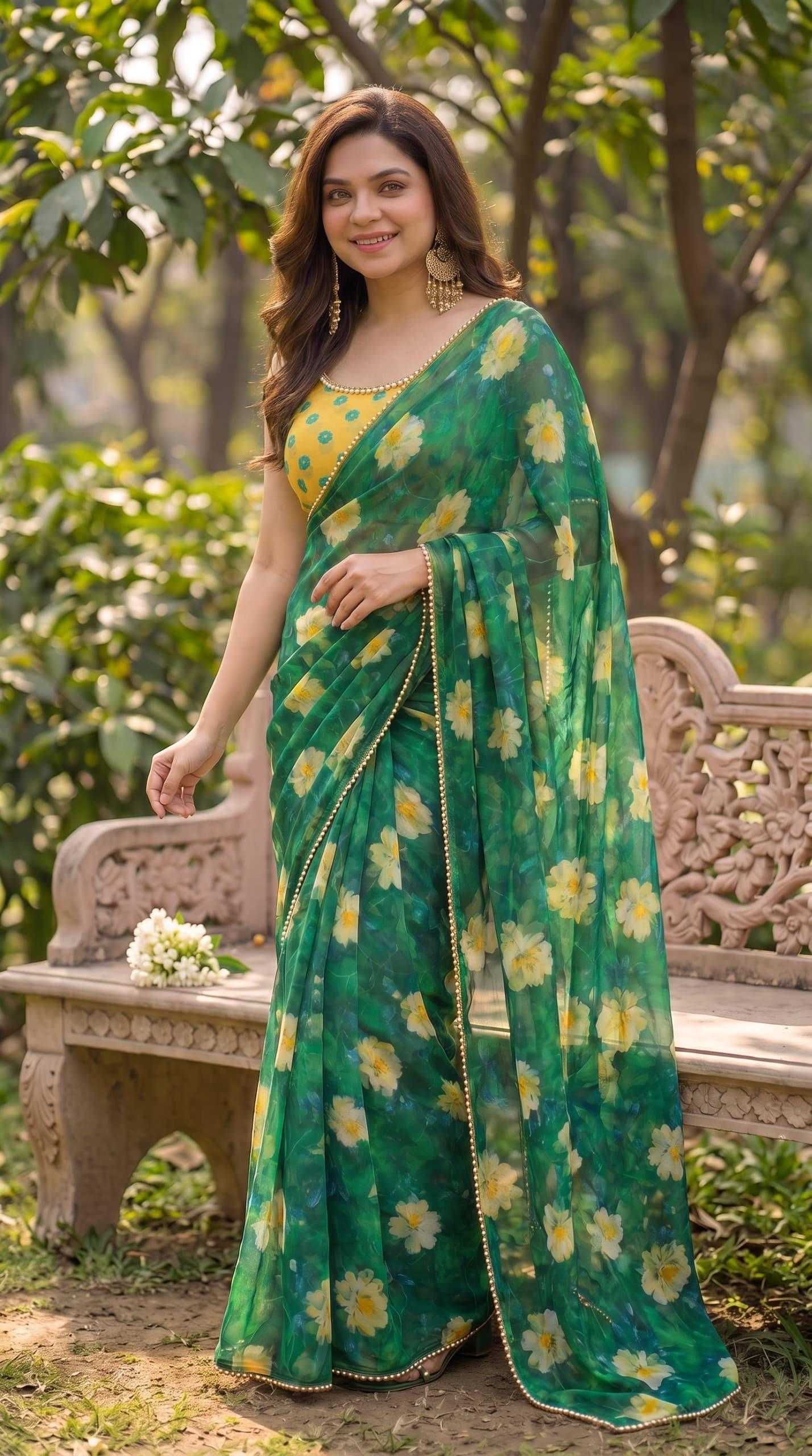 YNF Wholesale Georgette Printed Sarees KESH518 4522 | Surat Manufacturer