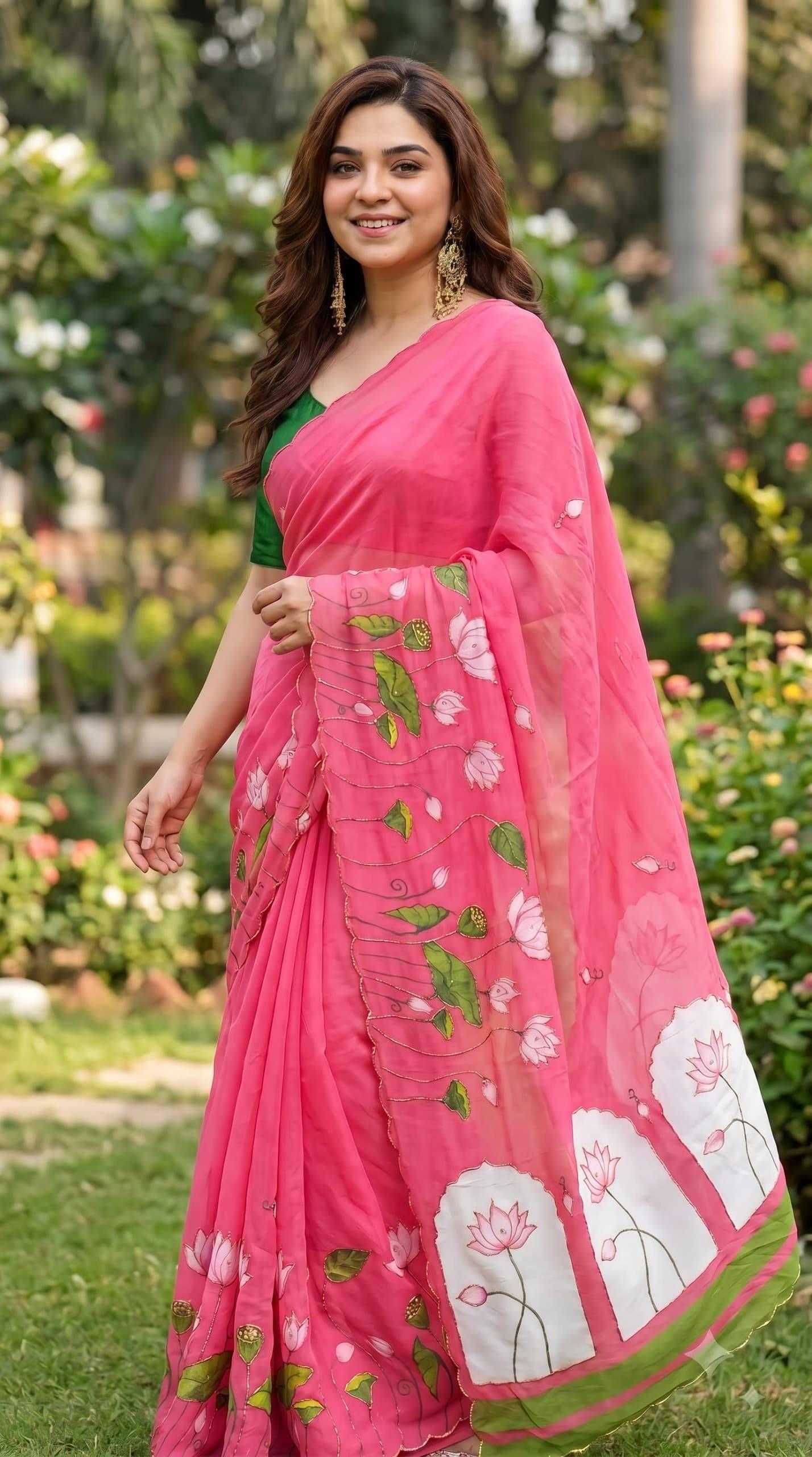 YNF Wholesale Georgette Printed Sarees KESH518 4528 | Surat Manufacturer